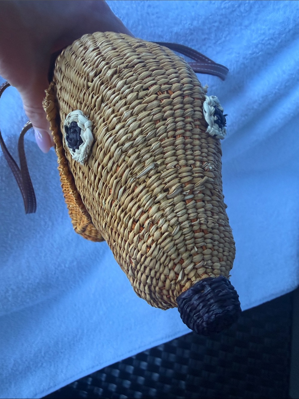 Sensi Studio Straw Dachshund Bag Purse NWOT - Picture 7 of 16